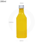 200ml PET Plastic Bottle with Alu Cap 300ctn