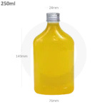 250ml D PET Plastic Cold Brew Bottle Sliver Alu Cap 200/ctn