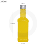 200ml PET Plastic Bottle with Sliver Alu Cap 200/ctn