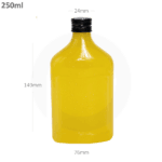 250ml D PET Plastic Cold Brew Bottle Black Alu Cap 200/ctn