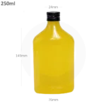 250ml D PET Plastic Cold Brew Bottle Black Alu Cap 200/ctn
