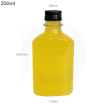 250ml A PET Plastic Cold Brew Bottle Black Alu Cap 200ctn