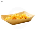 #4 Kraft Paper Food Tray 500ctn - Image 2