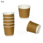 4oz Double Wall White Kraft Paper Cup 500ctn - Image 2