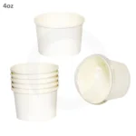 4oz White Paper Ice Cream Cup 1000/ctn - Image 2