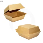 #5 Burger Kraft Paper Box 117×117×90H mm 200/ctn - Image 2