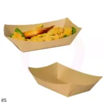 #5 Kraft Paper Food Tray 500/ctn - Image 3