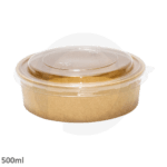 500ml Kraft Paper Salad Bowl 300ctn - Image 2