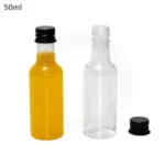 50ml PET Plastic Bottle Matte Black Alu Cap 500ctn - Image 2