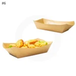 #6 Kraft Paper Food Tray 500/ctn - Image 3