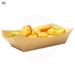 #6 Kraft Paper Food Tray 500/ctn - Image 2
