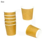 6oz Double Wall White Kraft Paper Cup 500ctn - Image 2