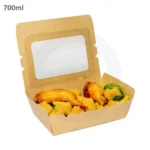 700ml W Kraft Paper Window Lunch Box 200ctn - Image 2