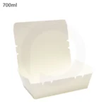700ml White Paper Lunch Box 200/ctn - Image 2