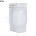 250g White Stand Up Ziplock Valve Bag 300/ctn
