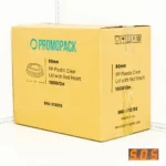 90mm PP Plastic Clear Lid With Red Heart 1000/ctn - Image 2