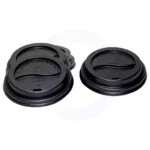 90mm PS Plastic Black No Cap Lid 1000/ctn - Image 2
