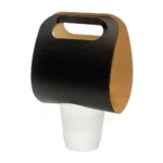 Black - 1 Cup Kraft Paper Holder 14×39cm 500ctn - Image 2