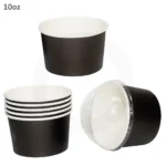 Black - 10oz White Paper Ice Cream Cup 1000ctn - Image 3