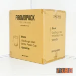 Black - 12oz Single Wall White Paper Cup 1000ctn - Image 2