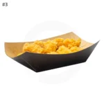 Black - #3 Kraft Paper Food Tray 500ctn - Image 2