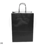 Black - #4 White Paper Twisted Handle Bag 200ctn - Image 2