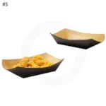 Black - #5 Kraft Paper Food Tray 500ctn - Image 3