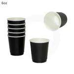 Black - 6oz Double Wall White Paper Cup 500ctn - Image 3