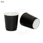 Black - 6oz Double Wall White Paper Cup 500ctn - Image 2
