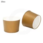 Brown - 16oz White Paper Soup Cup 500ctn - Image 3