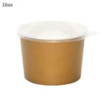 Brown - 16oz White Paper Soup Cup 500ctn - Image 2