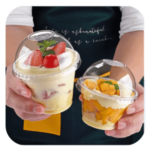 PET Ice Cream Cups and Dome Lids