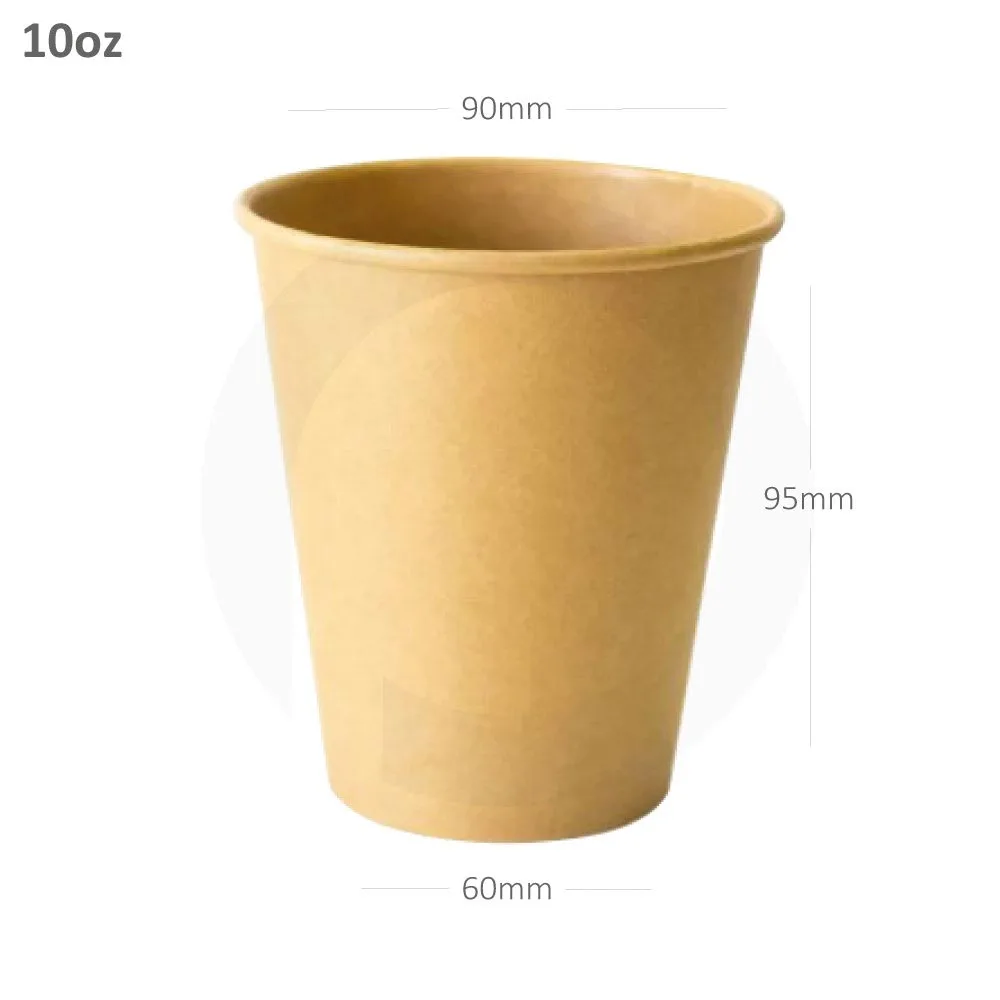 10oz Single Wall Kraft Paper Cup 1000ctn - Image 1