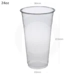 24oz/98mm PET Plastic Cup 1000/ctn