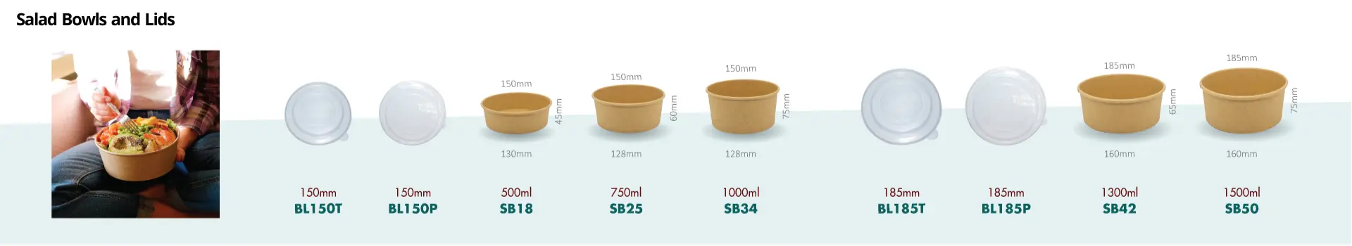 Salad Bowls and Lids